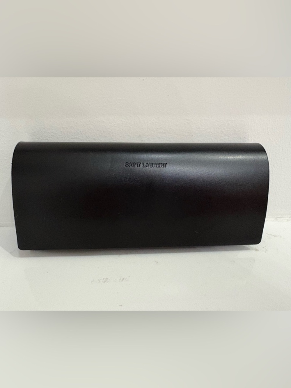 Saint Laurent Black Leather Sunglasses Case